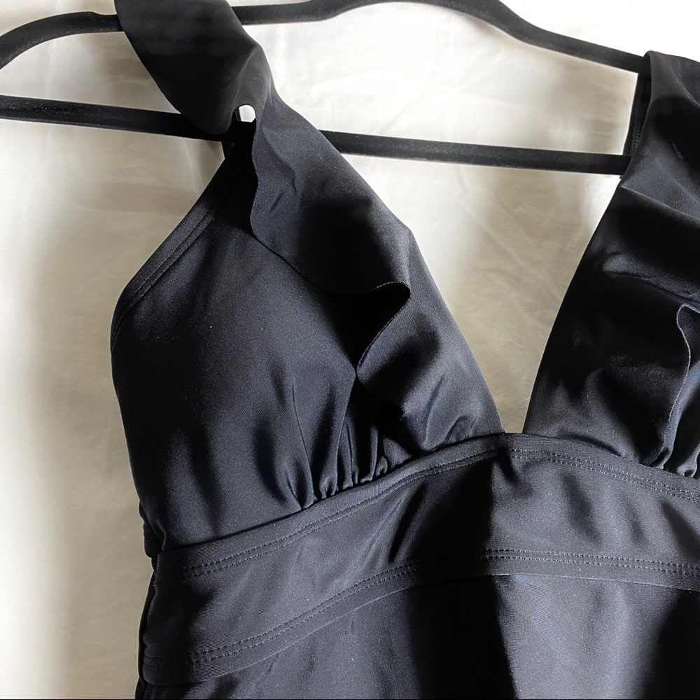 NWOT Kona Sol - Ruffle V-Neck Open Back Tankini - Picture 2 of 8